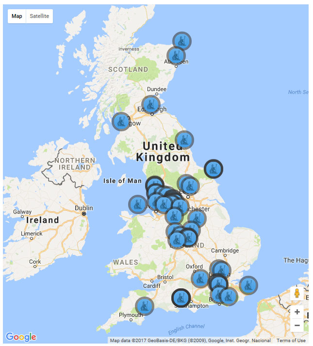Map of Britannia Hotels Locations in Great Britain - Holidays hotels in UK
