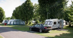 A touring pitch at Shorefield Holiday Park